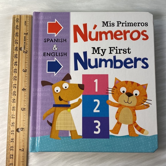 Baby/Toddler/Children Bilingual Board Book Spanish & English "First Numbers" - Picture 3 of 7